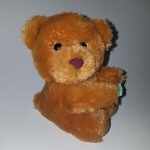 FTD Brown Teddy Bear Plush Small 6" Stuffed Animal Toy Elastic Band Gift